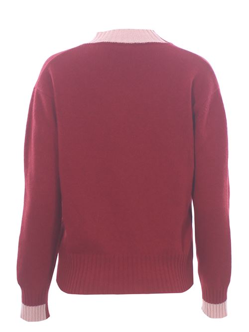 collo a v bicolore ANNA SERAVALLI | S1962M02084/072